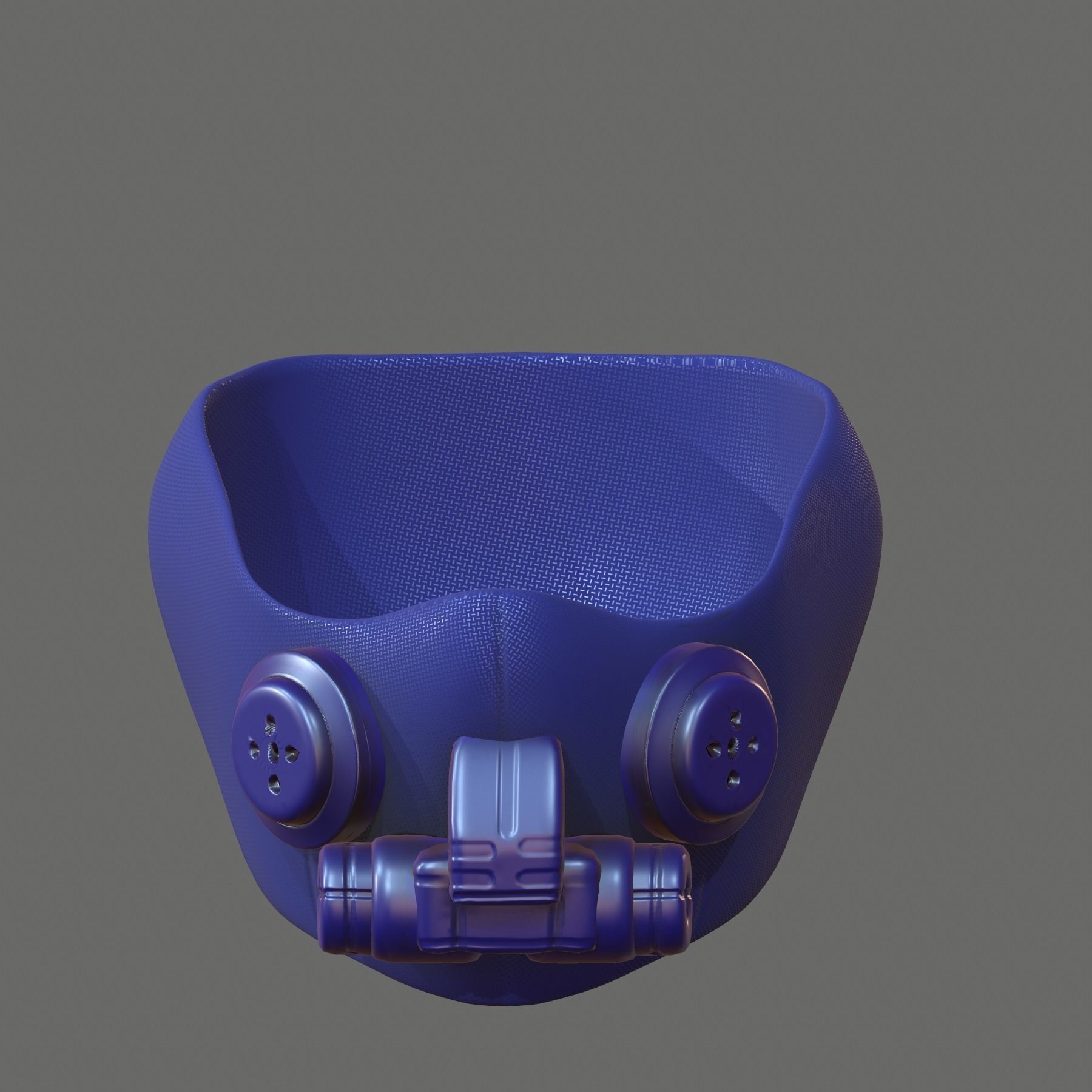 Gas mask helmet 3d model scifi Low-poly Low-poly 3D model_2