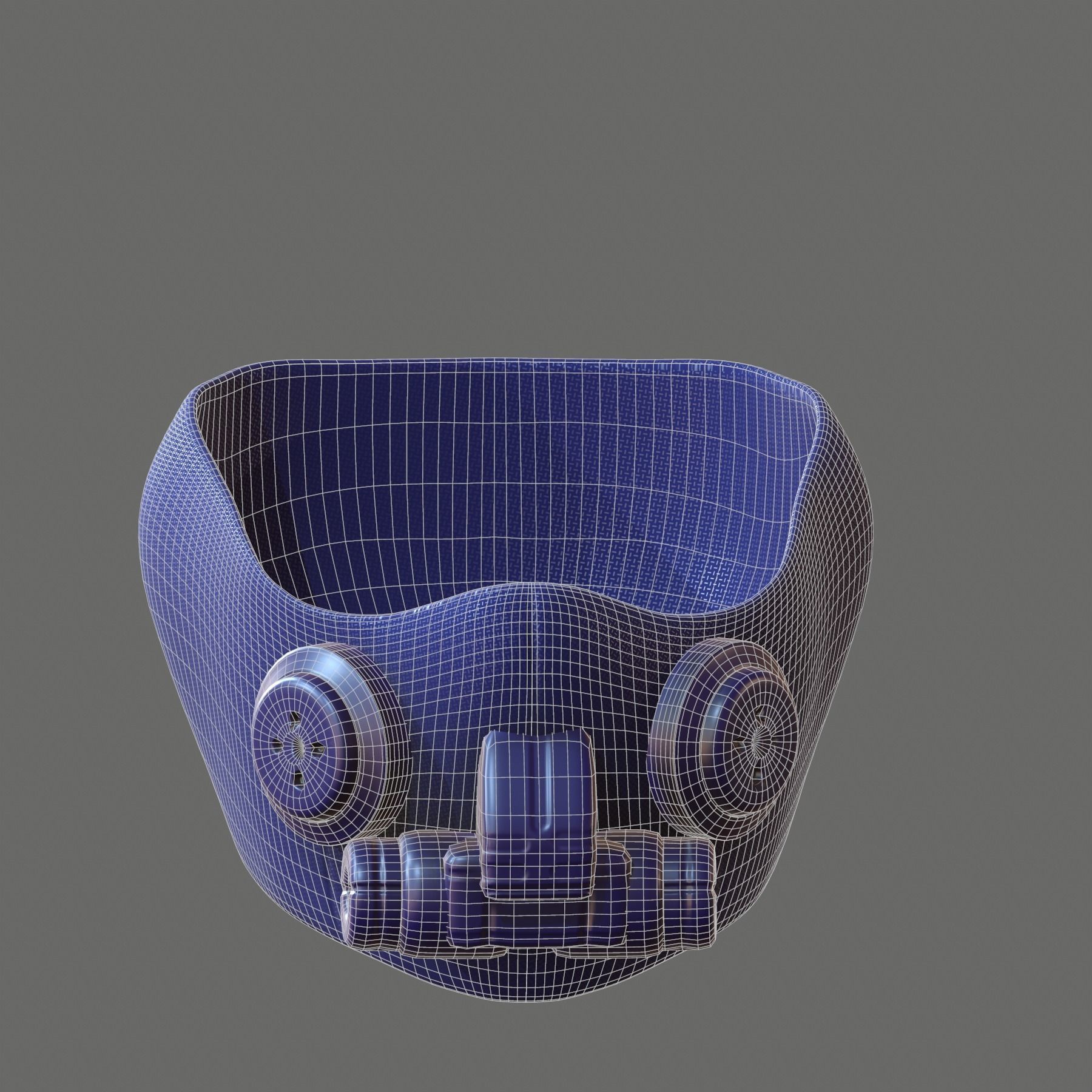 Gas mask helmet 3d model scifi Low-poly Low-poly 3D model_6
