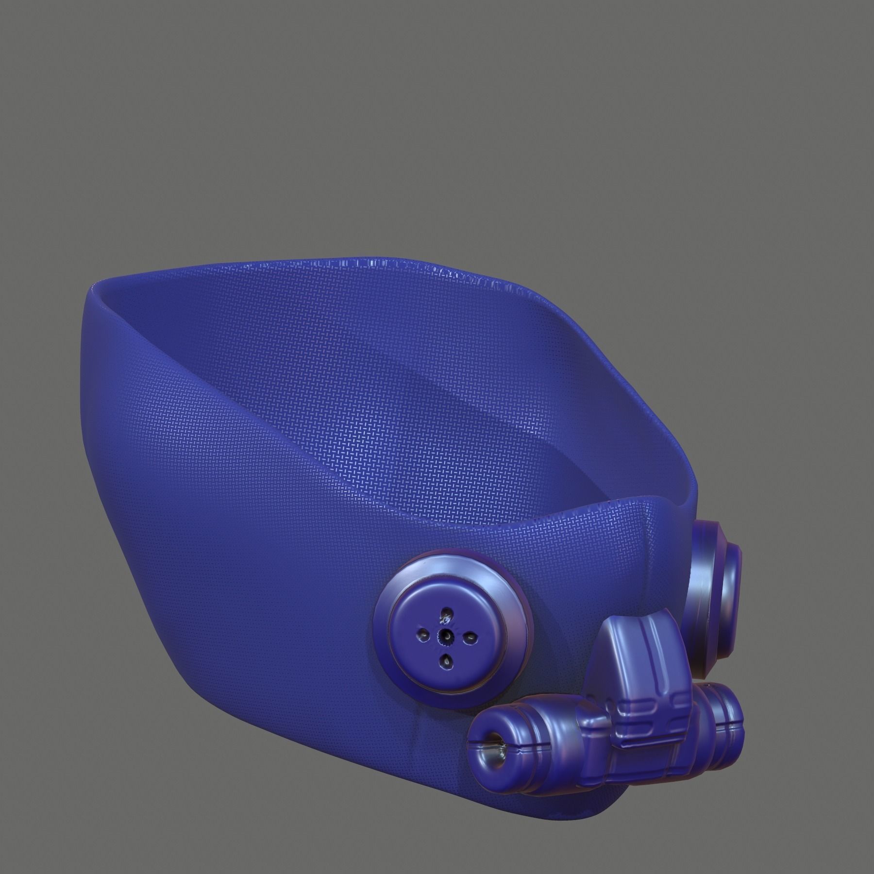 Gas mask helmet 3d model scifi Low-poly Low-poly 3D model_4