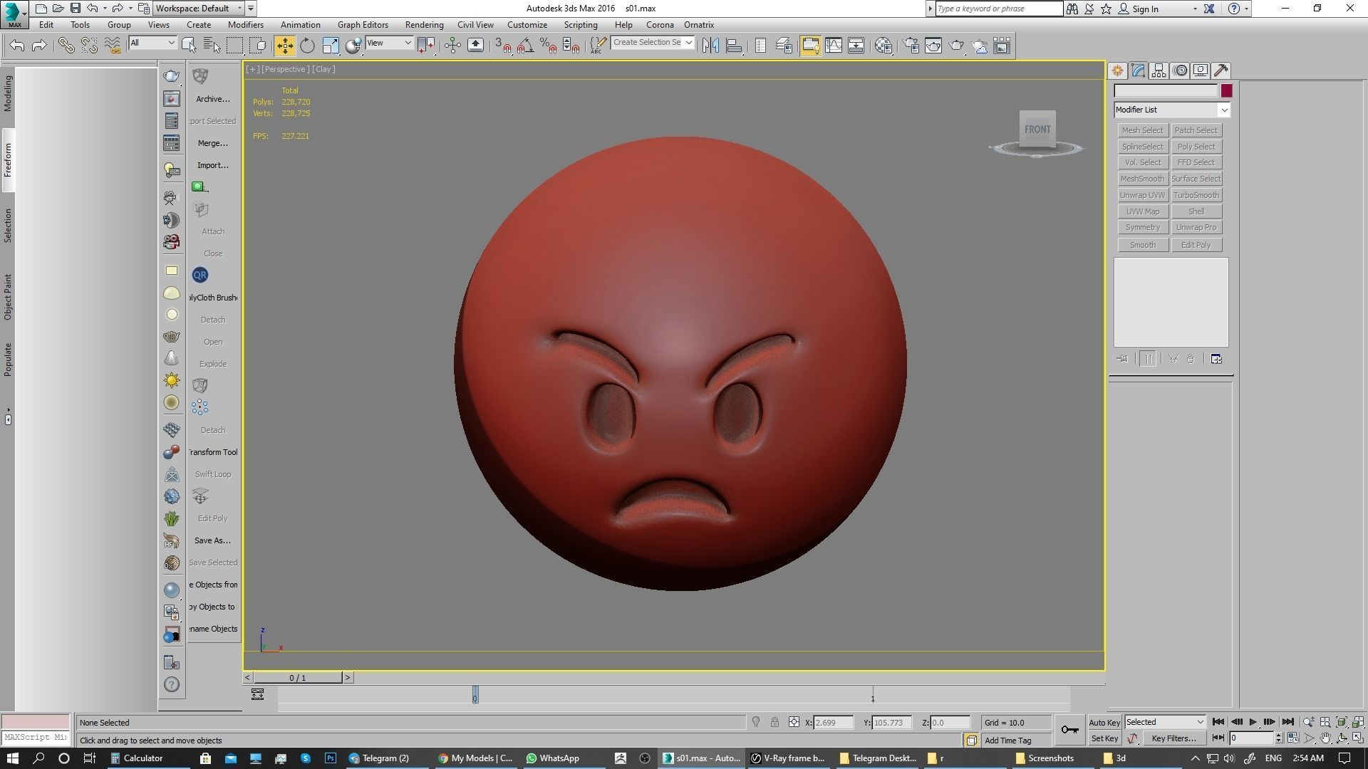 Emoji Angry Face 3D model_18
