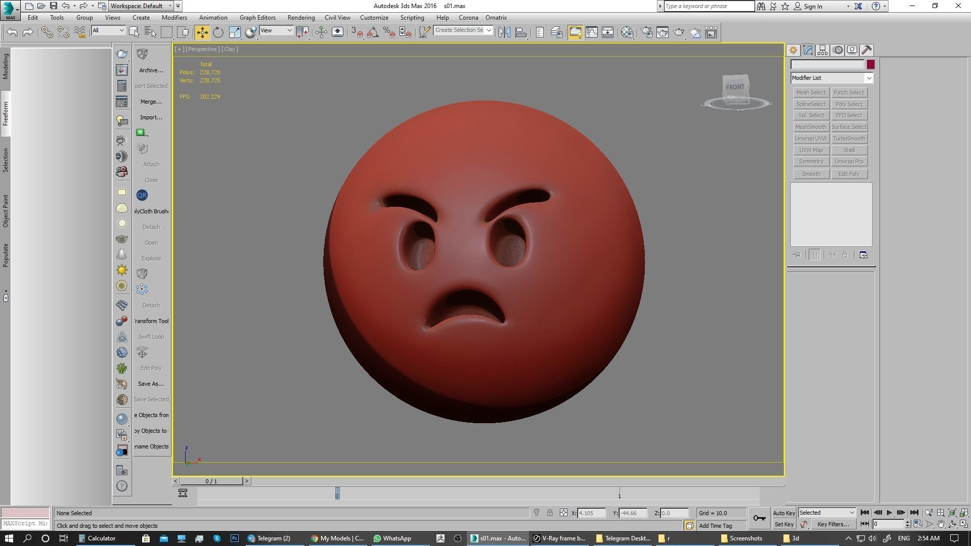 Emoji Angry Face 3D model_19