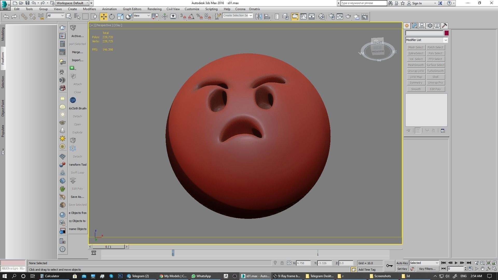 Emoji Angry Face 3D model_22