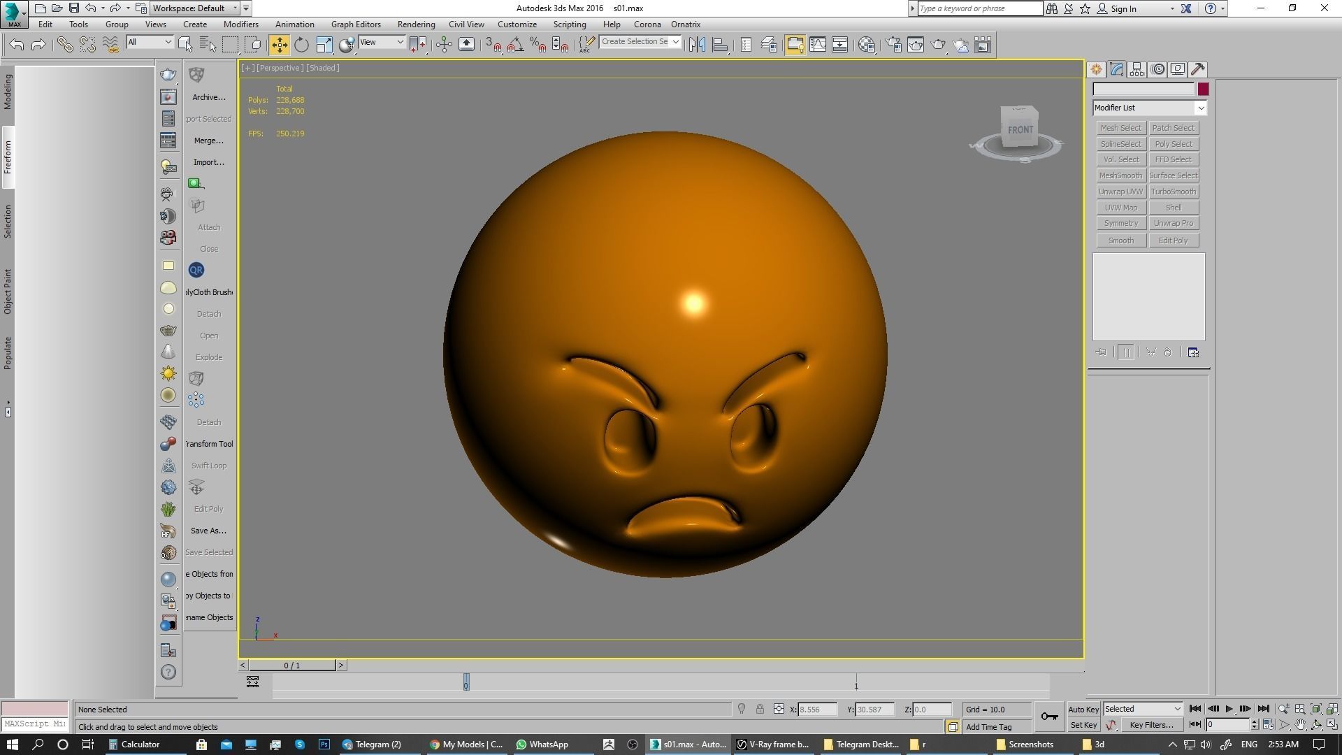 Emoji Angry Face 3D model_6