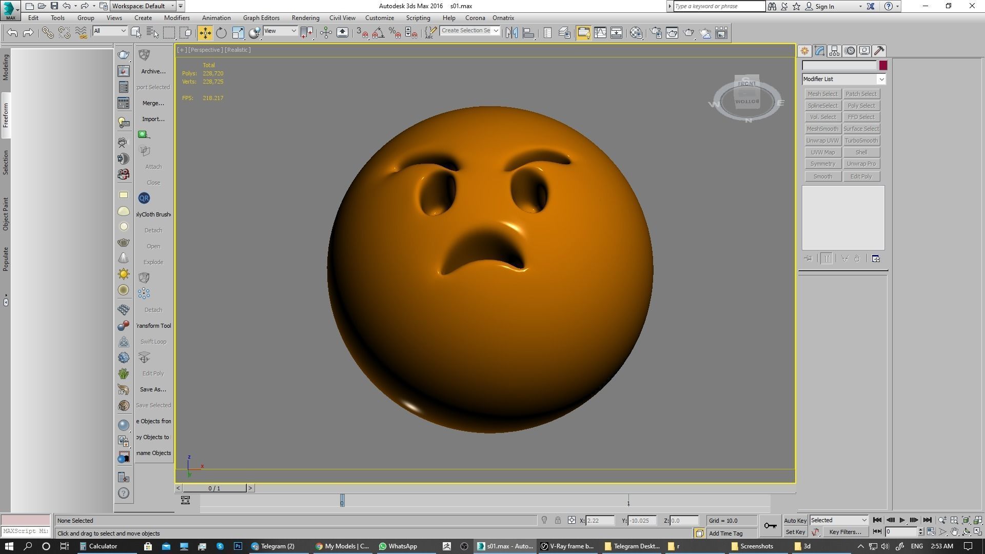 Emoji Angry Face 3D model_10