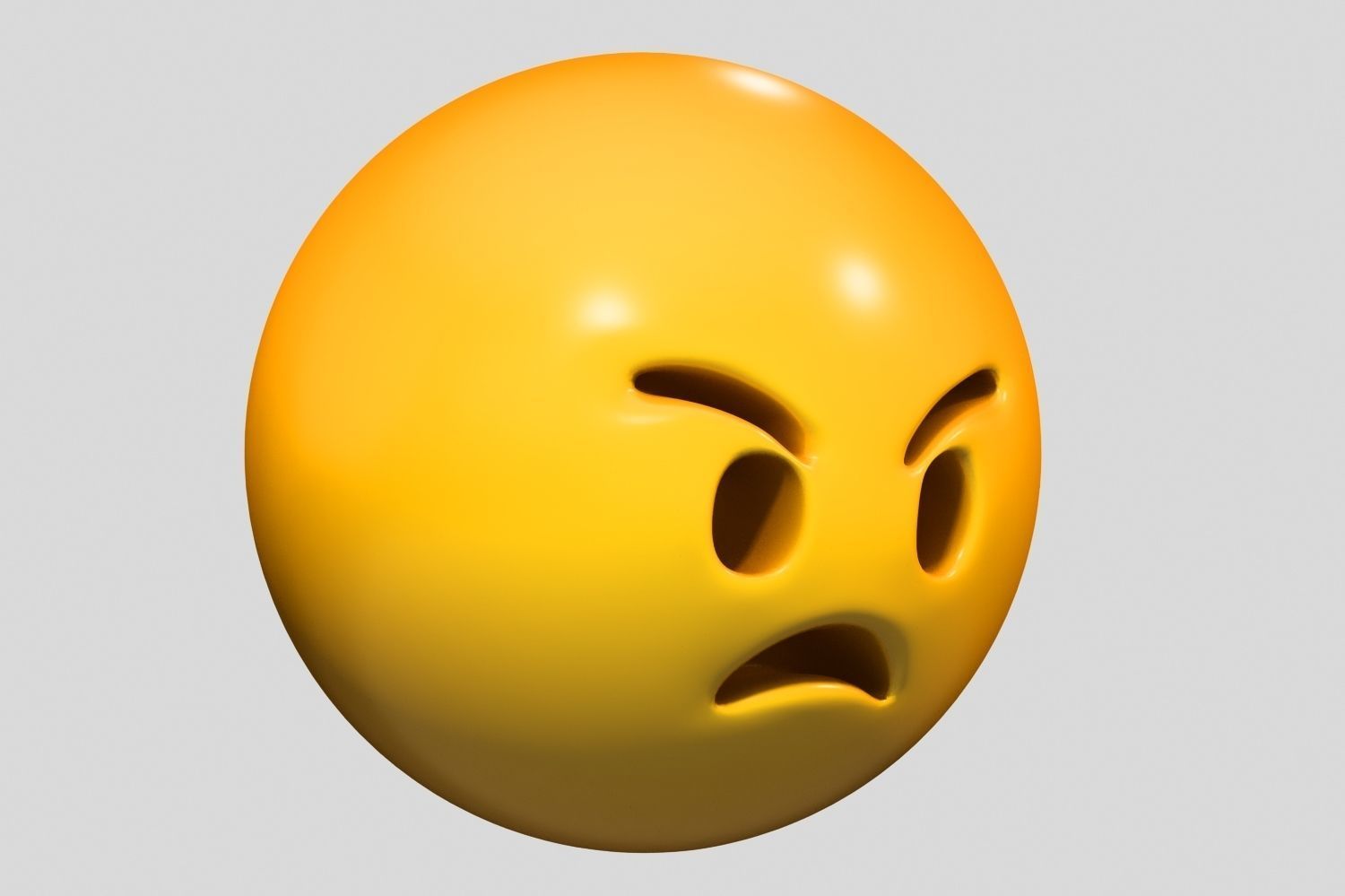 Emoji Angry Face 3D model_1