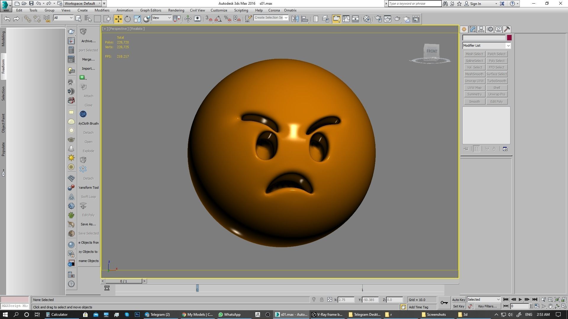 Emoji Angry Face 3D model_9