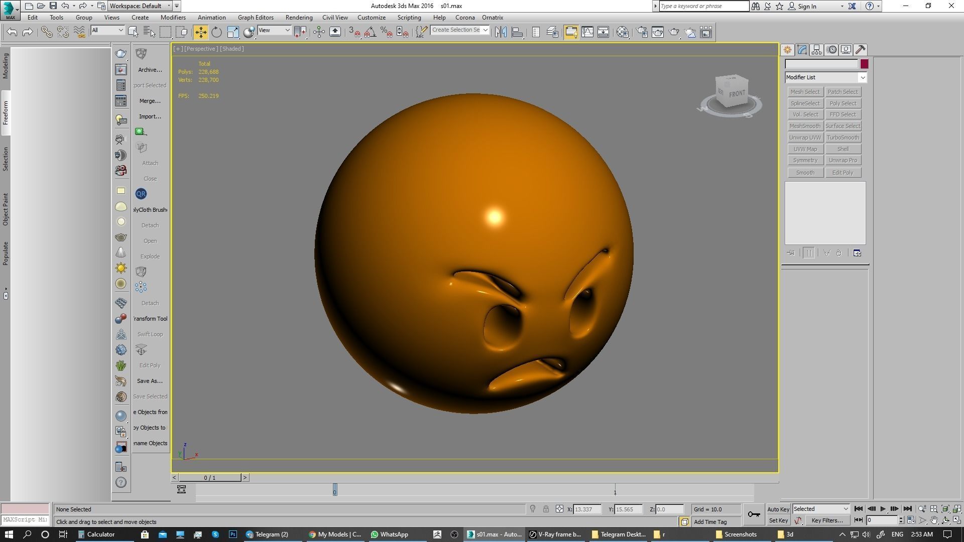 Emoji Angry Face 3D model_7