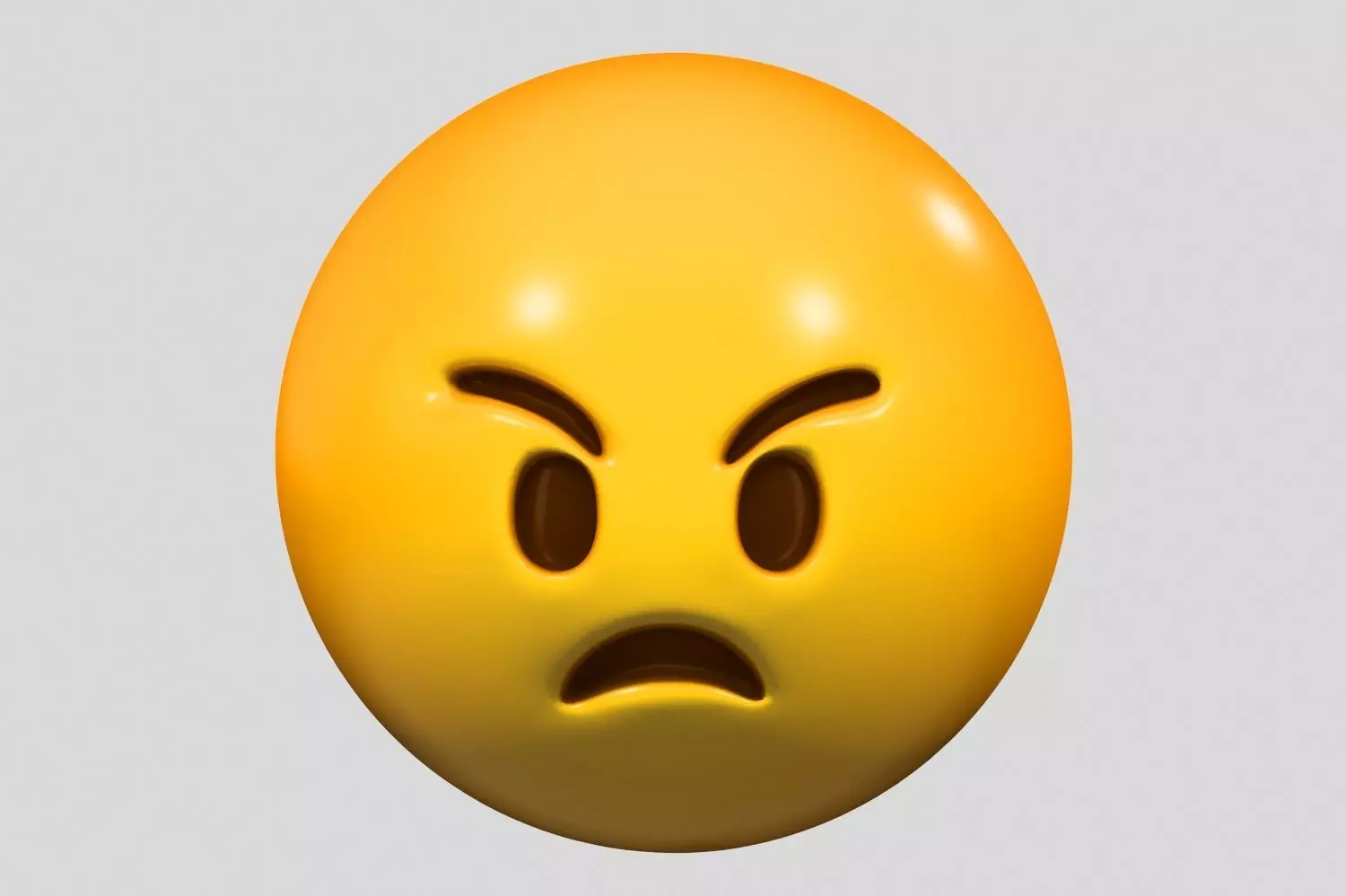 Emoji Angry Face 3D model_0