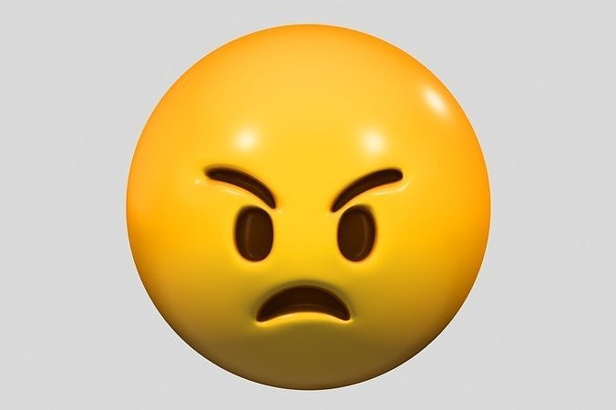 Emoji Angry Face 3D model