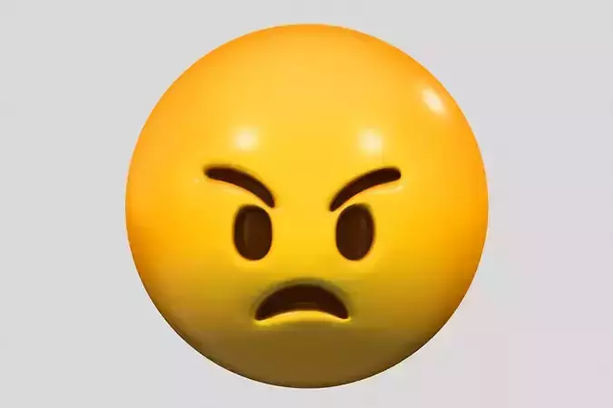 Emoji Angry Face 3D model