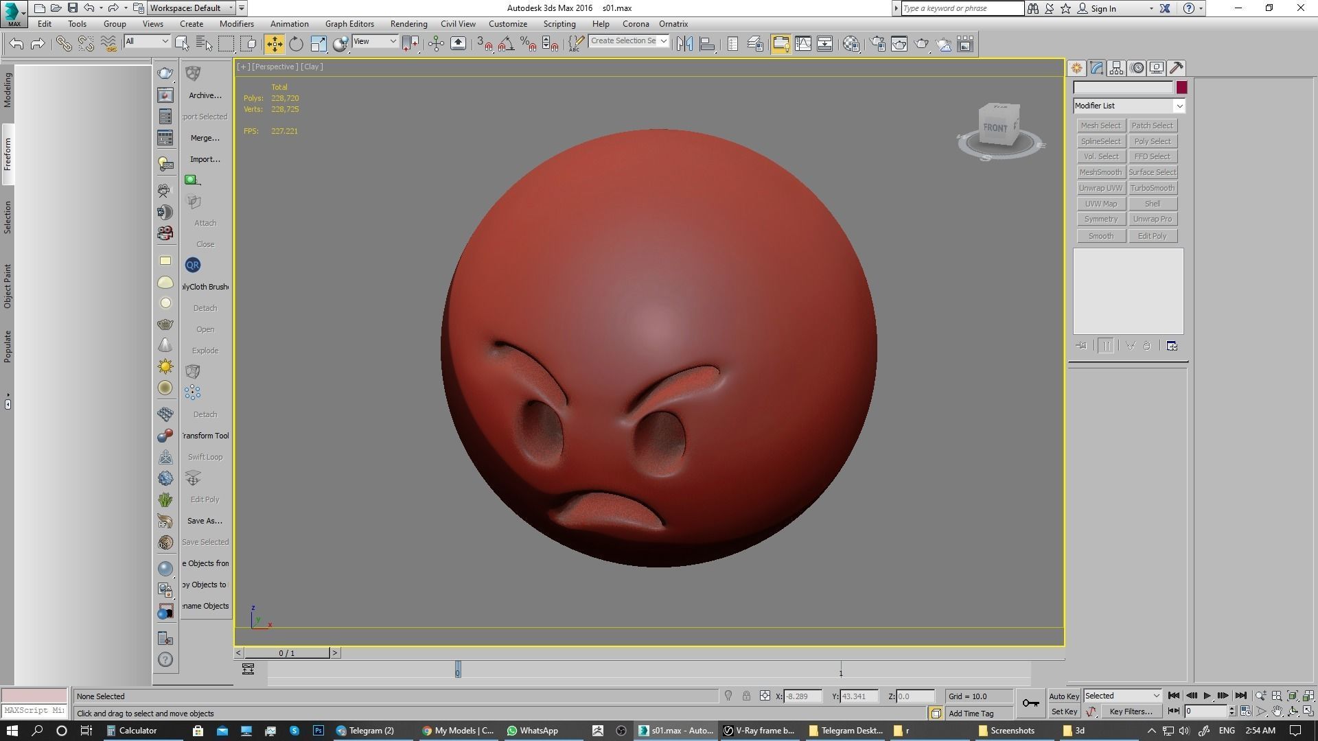 Emoji Angry Face 3D model_16