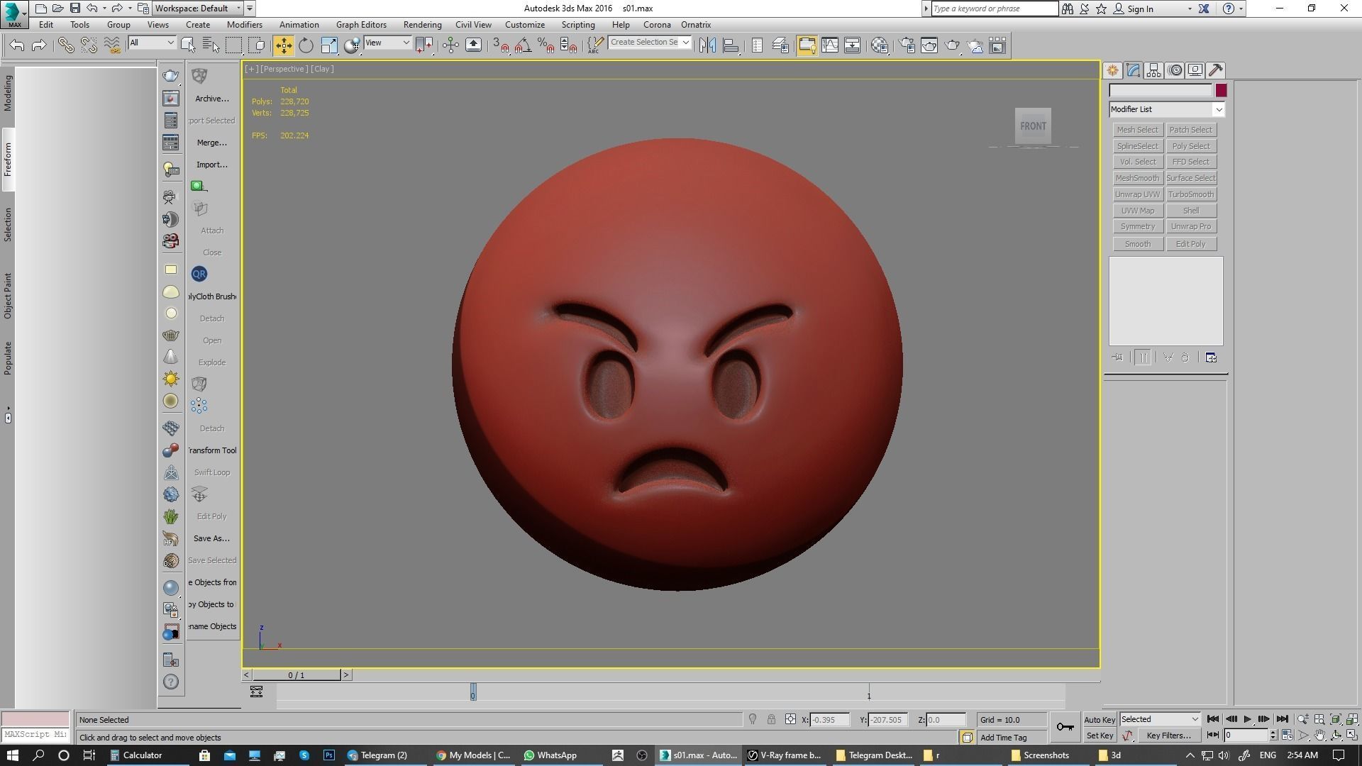 Emoji Angry Face 3D model_21