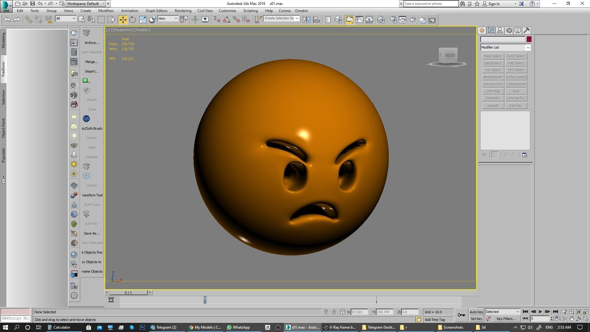Emoji Angry Face 3D model_8