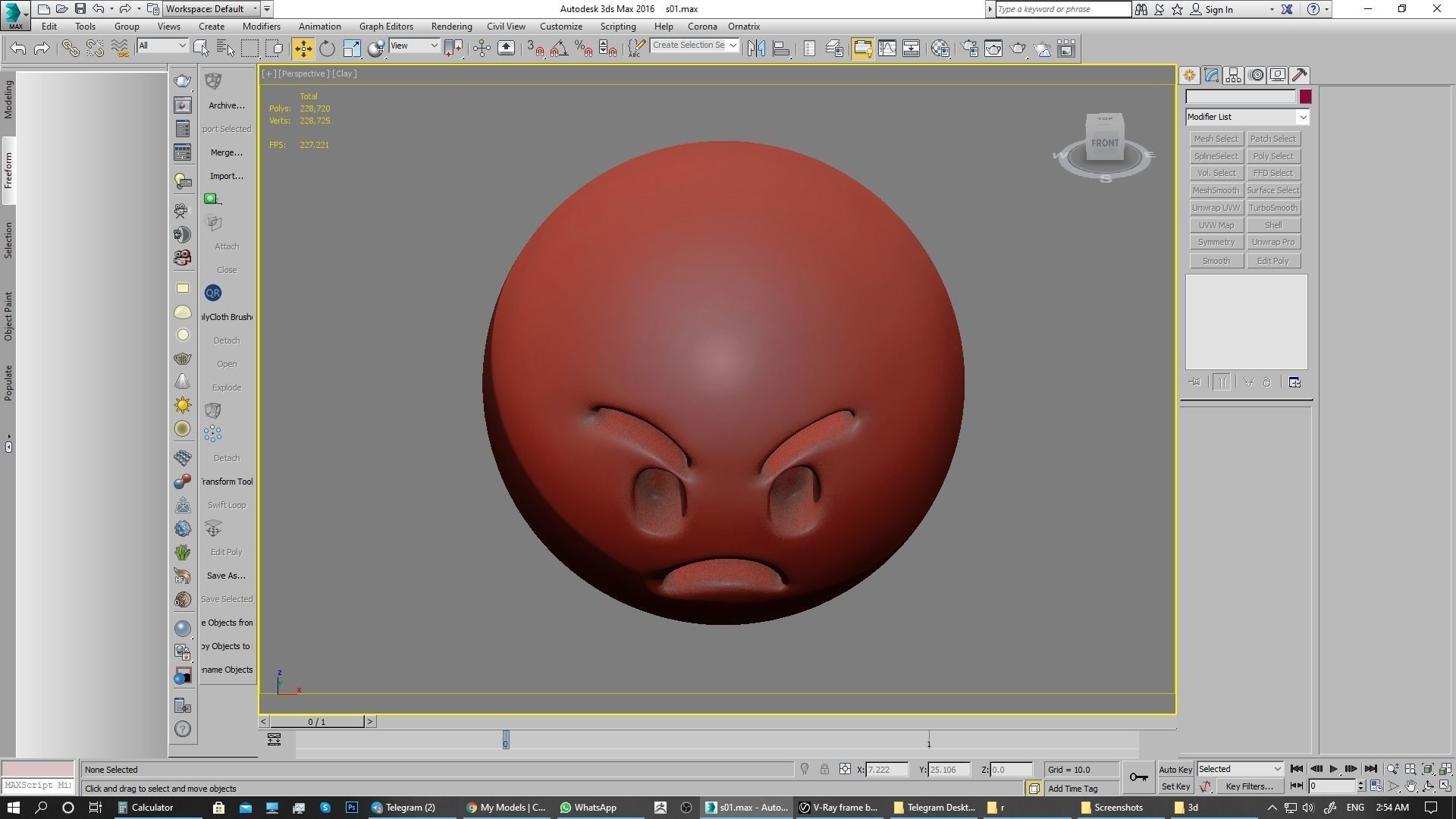 Emoji Angry Face 3D model_17