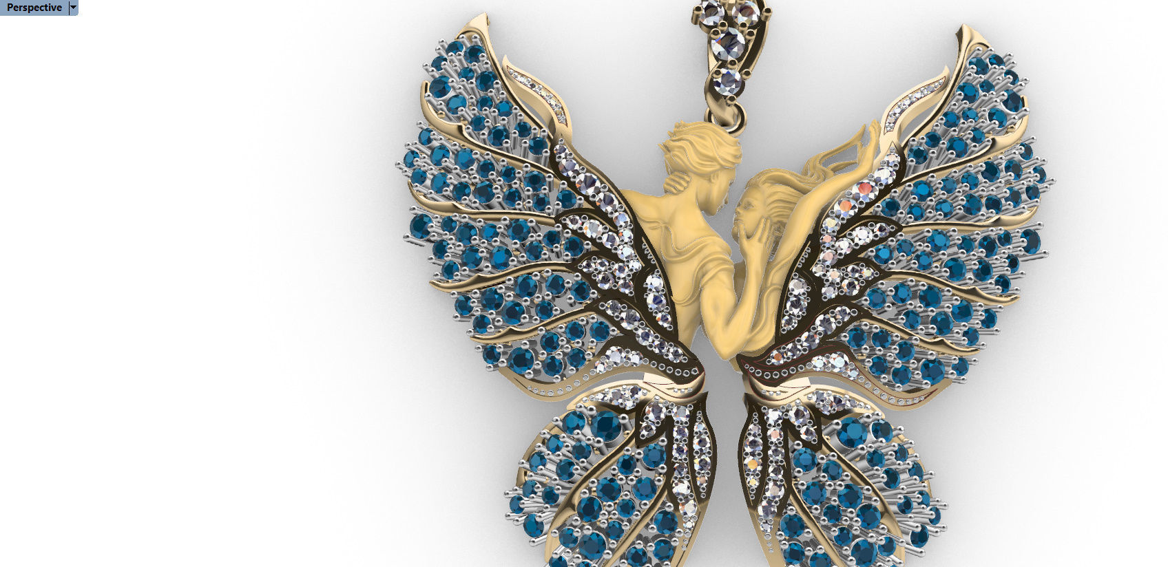 Butterfly  Pendant 3D print model_19