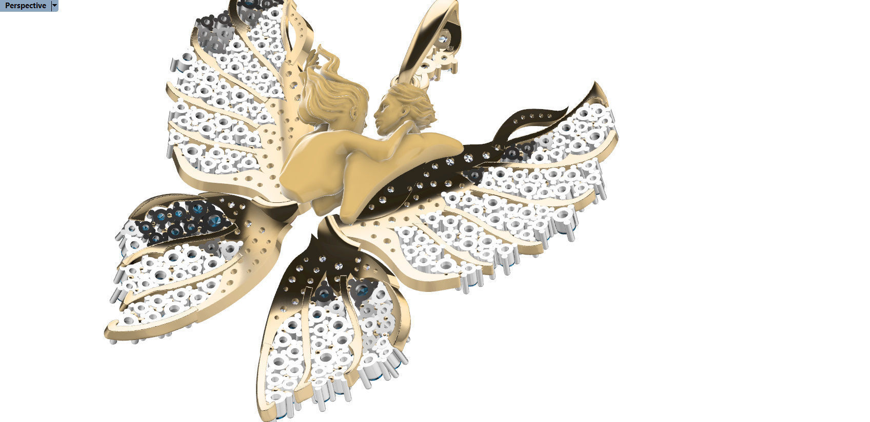 Butterfly  Pendant 3D print model_17