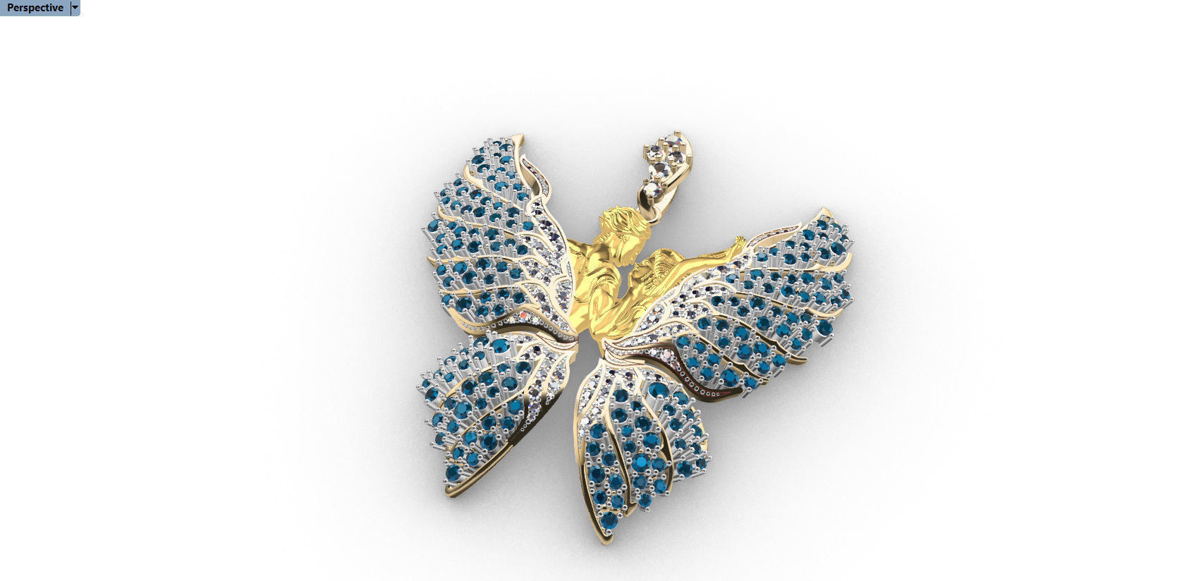 Butterfly  Pendant 3D print model_11