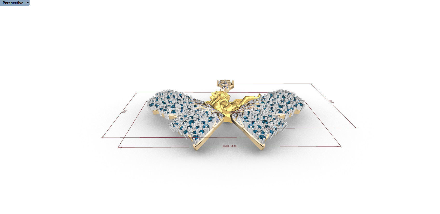 Butterfly  Pendant 3D print model_8