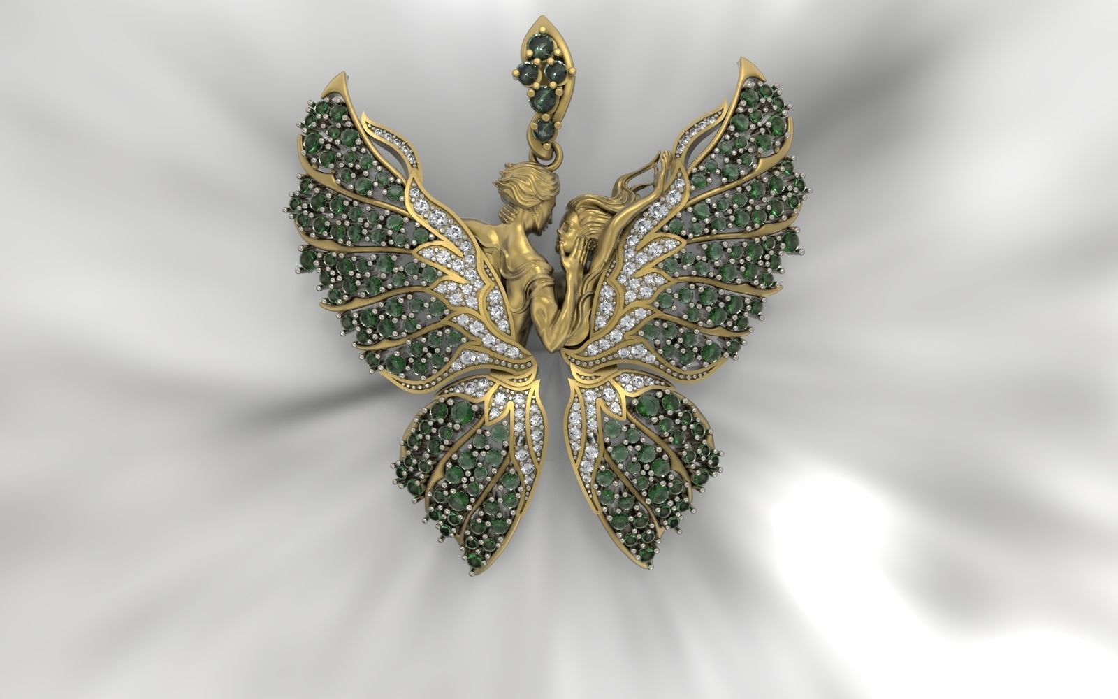 Butterfly  Pendant 3D print model_3