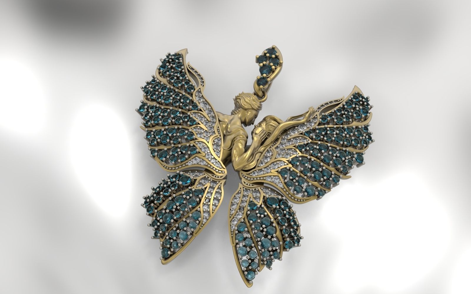 Butterfly  Pendant 3D print model_4