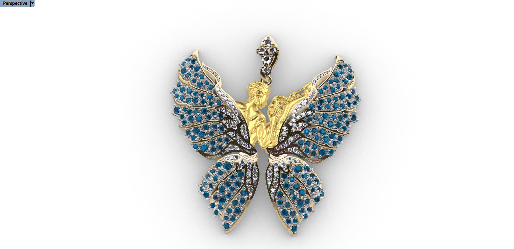 Butterfly  Pendant 3D print model_12