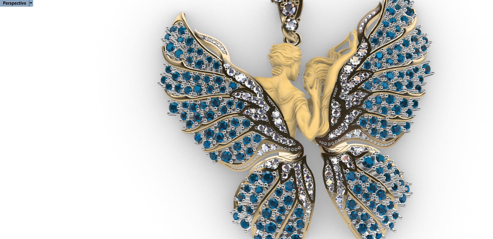 Butterfly  Pendant 3D print model_16