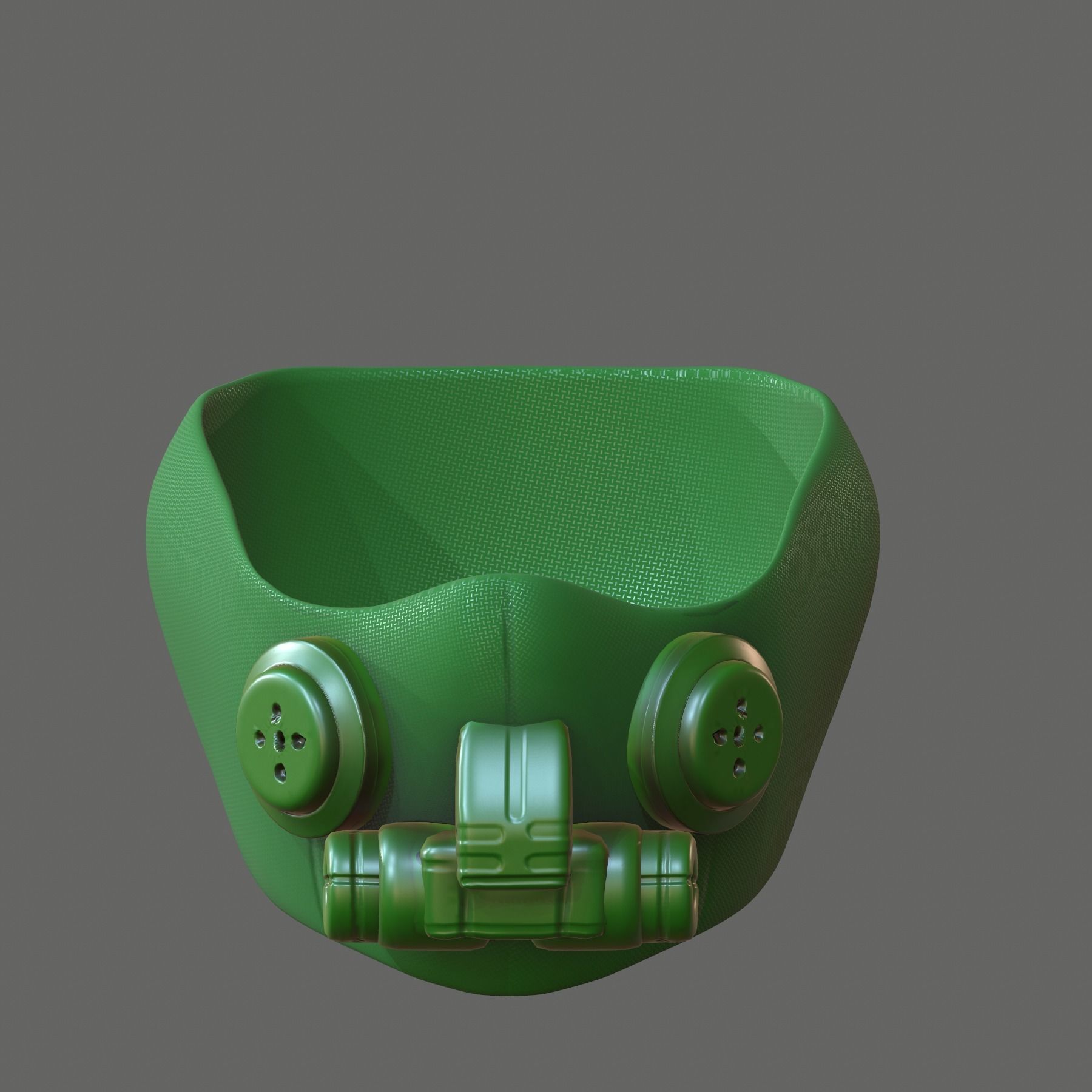 Gas mask helmet 3d model scifi Low-poly Low-poly 3D model_6