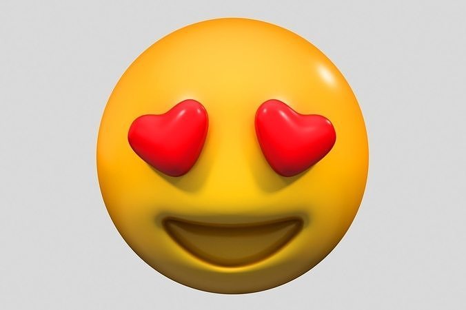 Smiling Face with Heart-Eyes 3D model