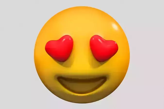 Smiling Face with Heart-Eyes 3D model