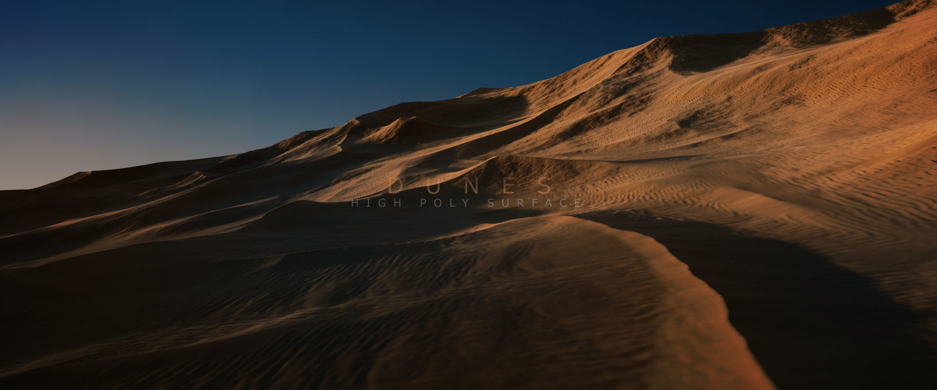 Desert mountain in 3D model_6