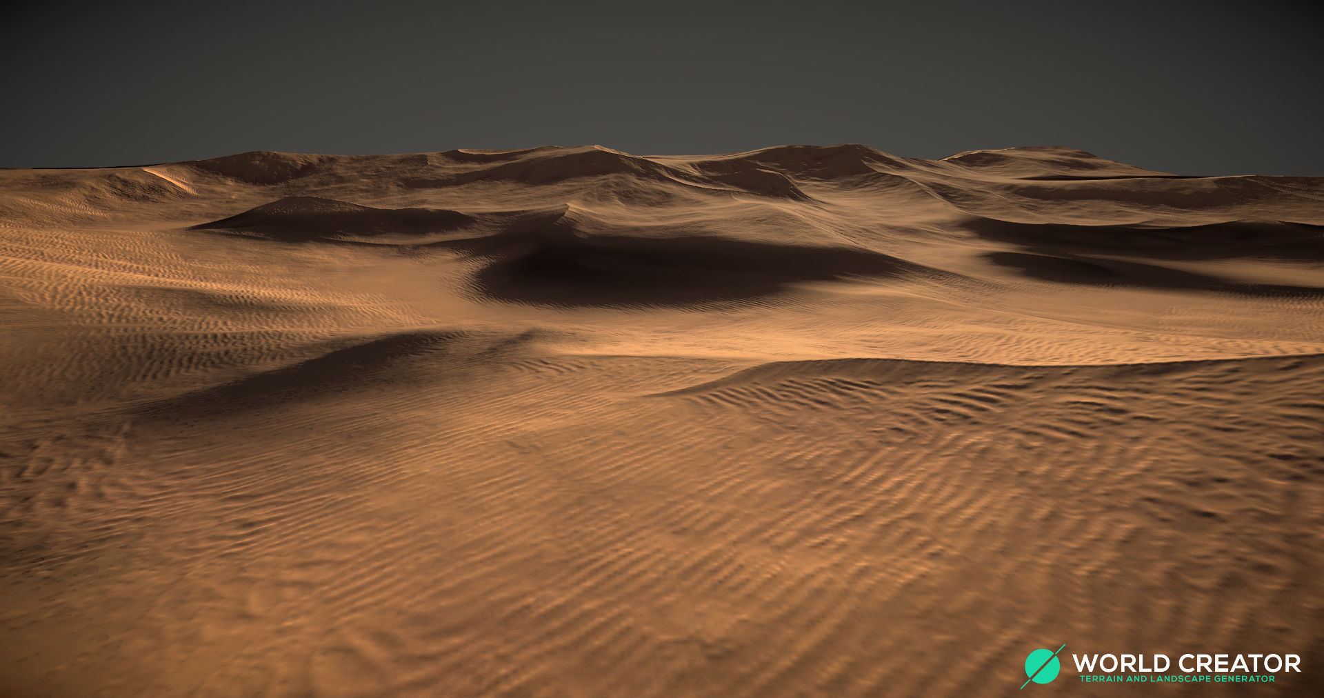 Desert mountain in 3D model_2