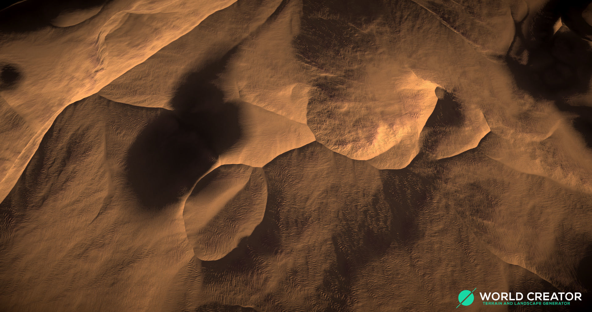Desert mountain in 3D model_3