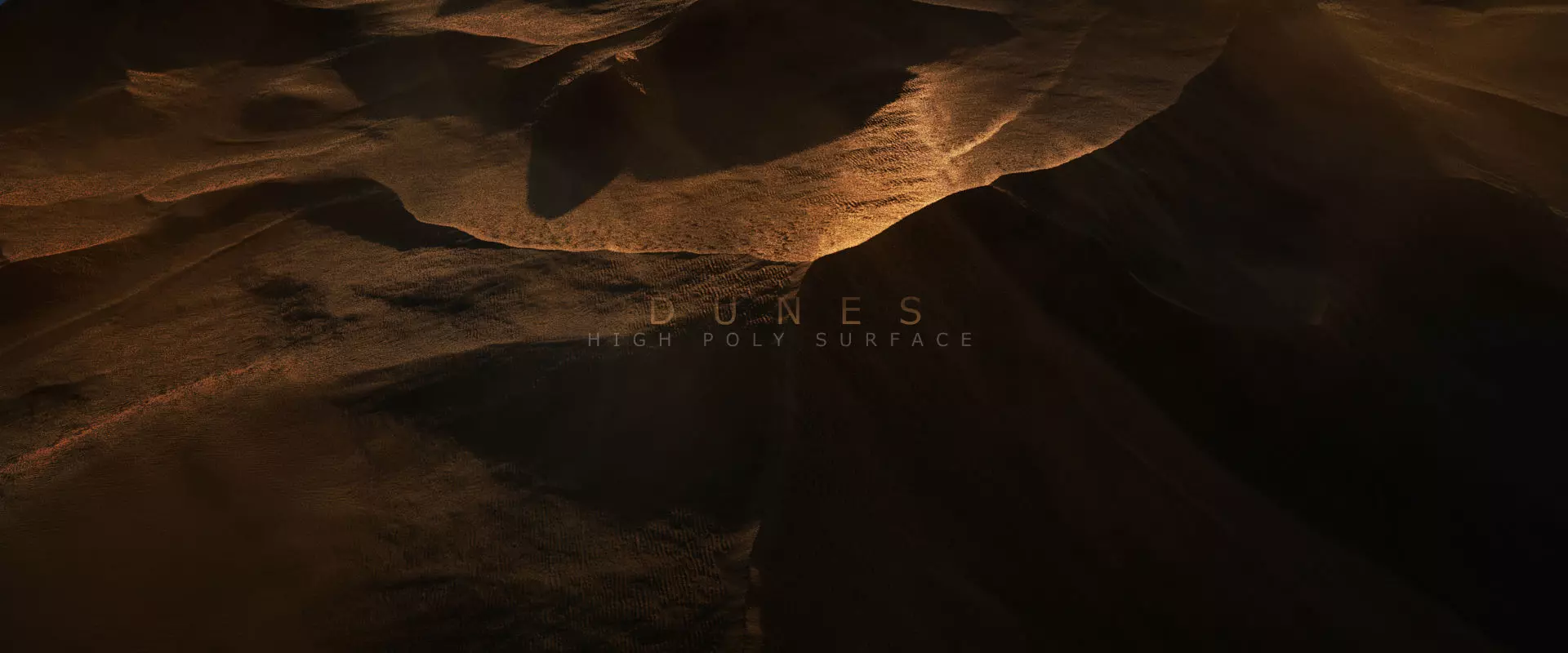 Desert mountain in 3D model_0