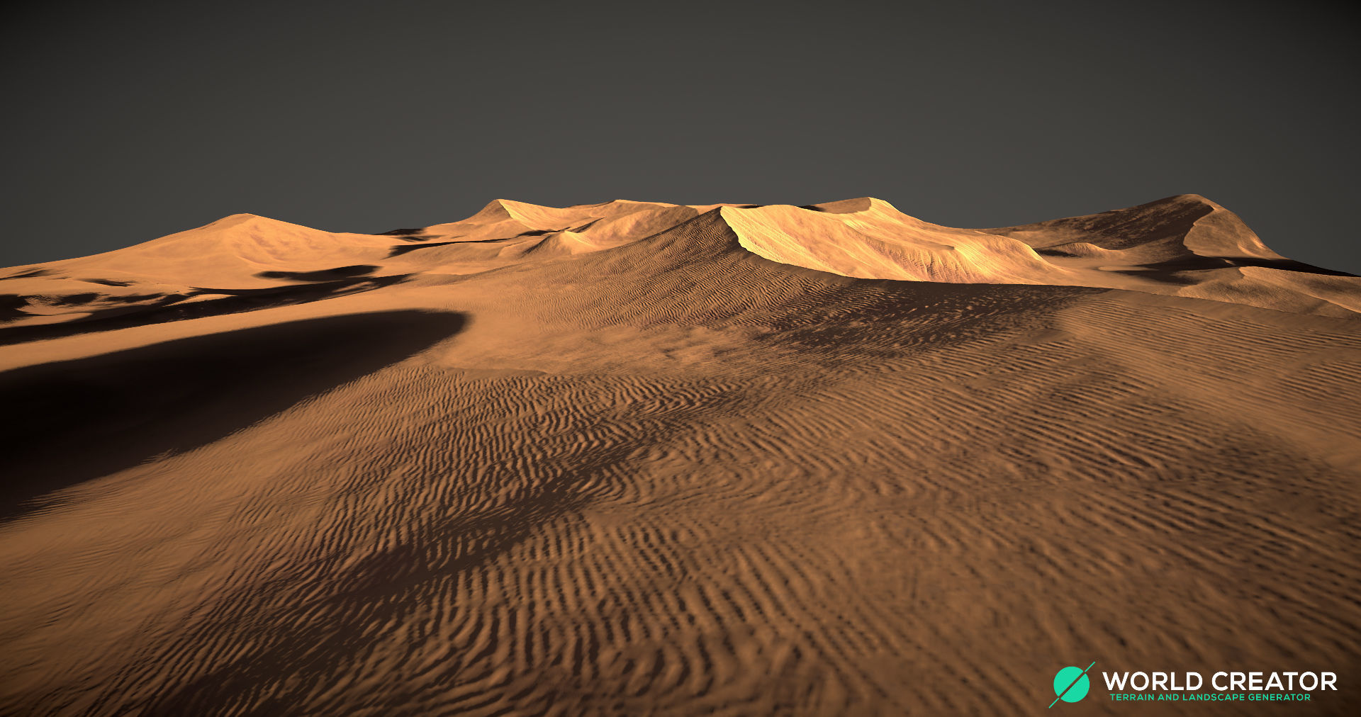 Desert mountain in 3D model_4