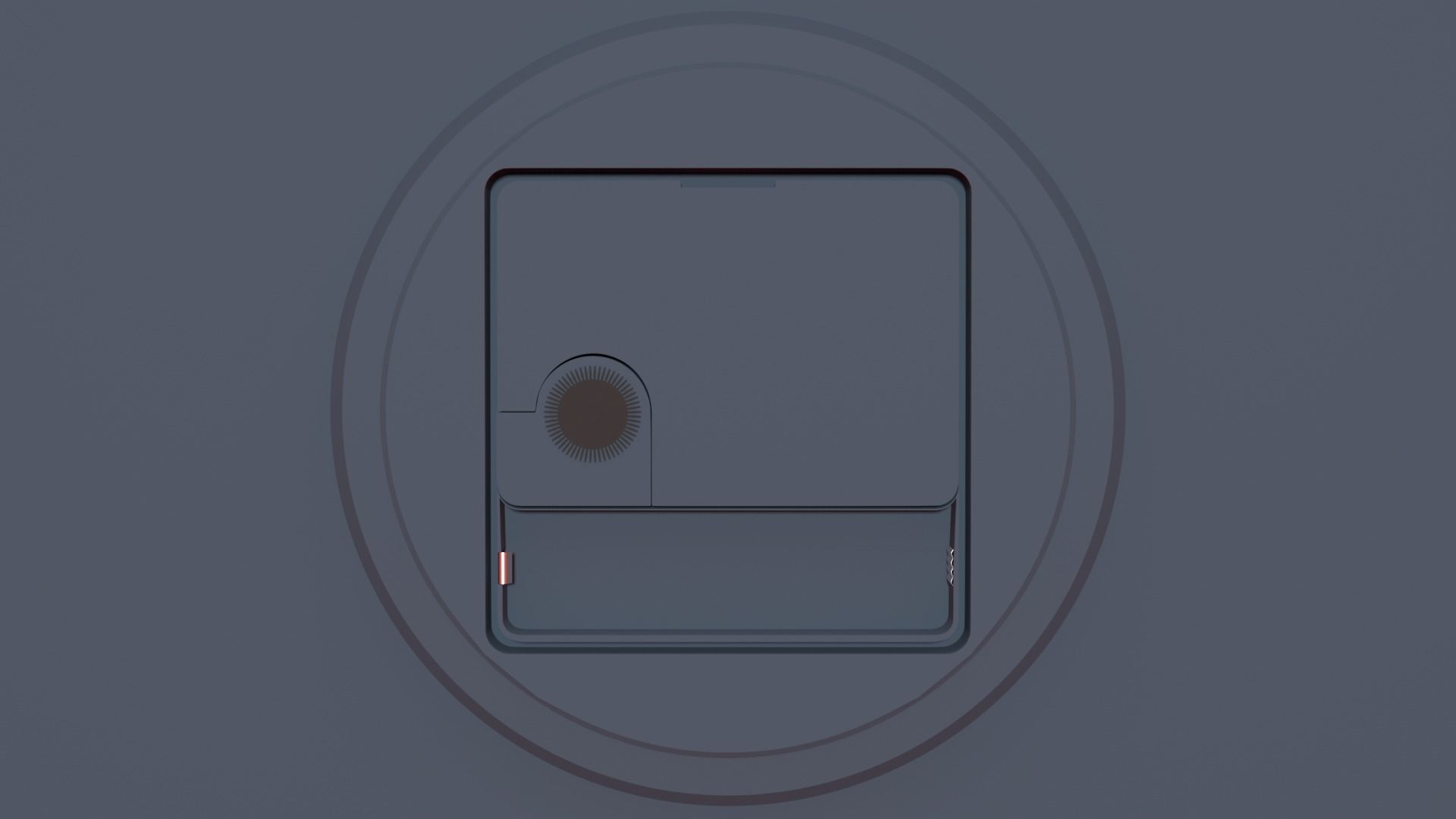 Wall Clock Low-poly 3D model_4