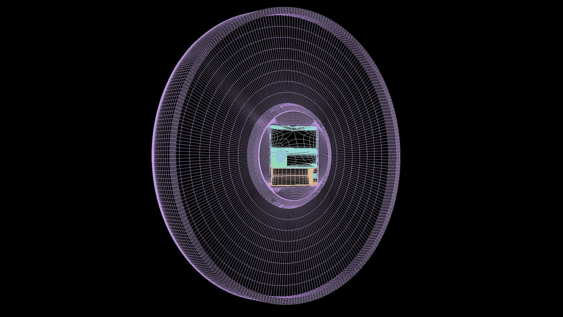 Wall Clock Low-poly 3D model_10