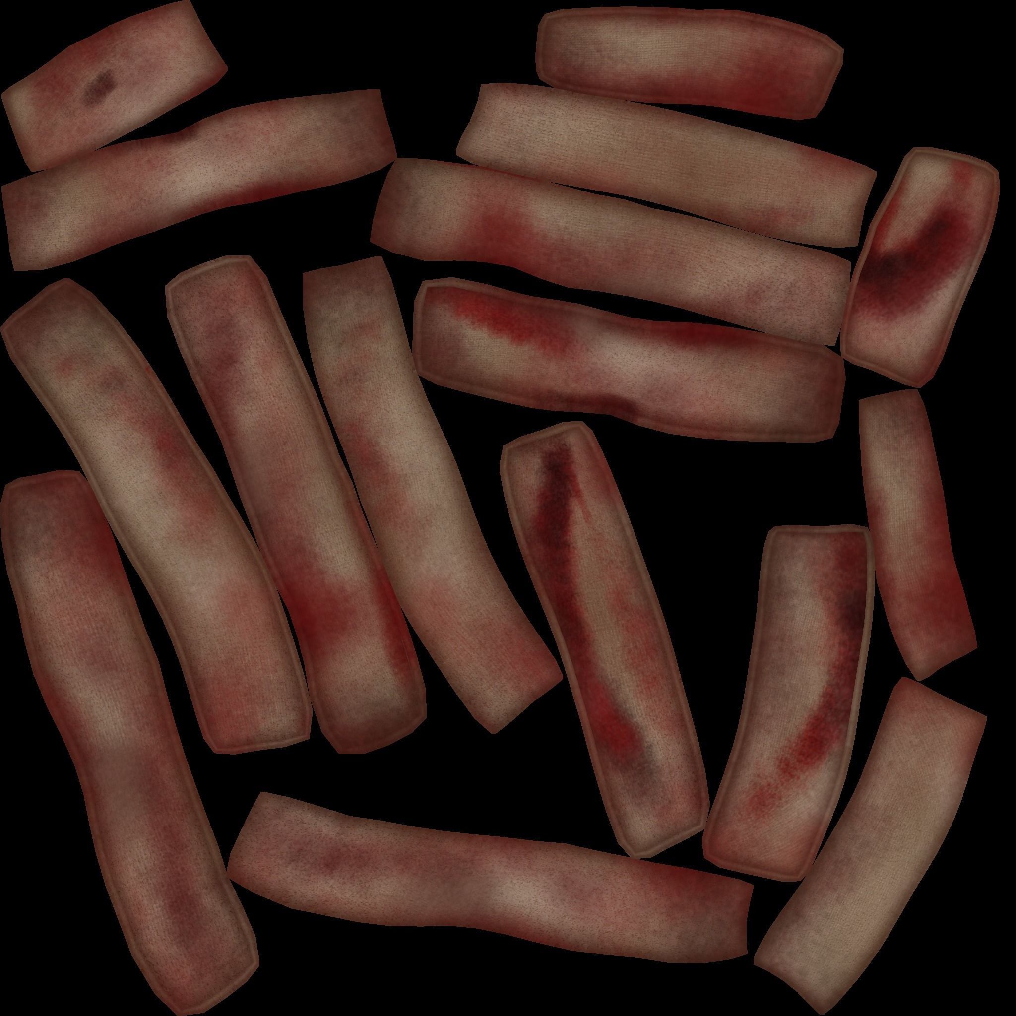 Terror Halloween Mask - Creepy Mummy Low-poly 3D model_11