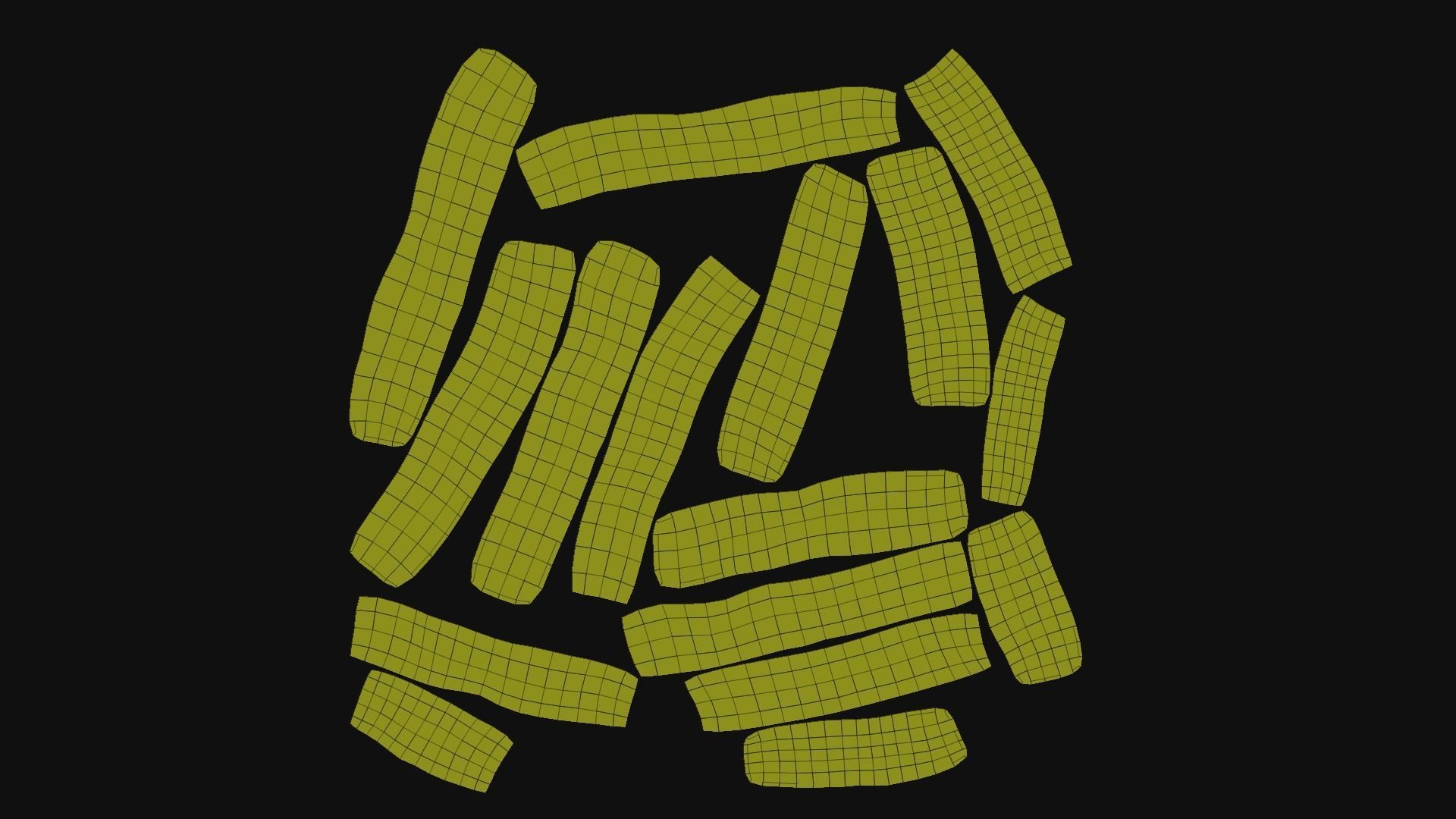 Terror Halloween Mask - Creepy Mummy Low-poly 3D model_9