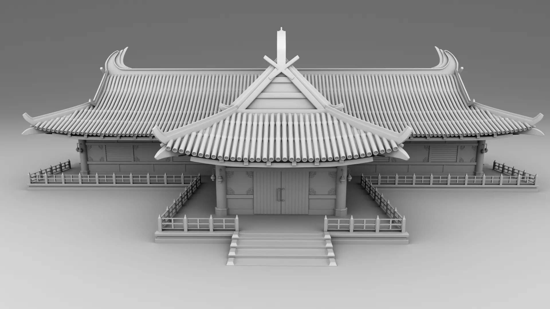Chinese traditional house 20 3D print model_0