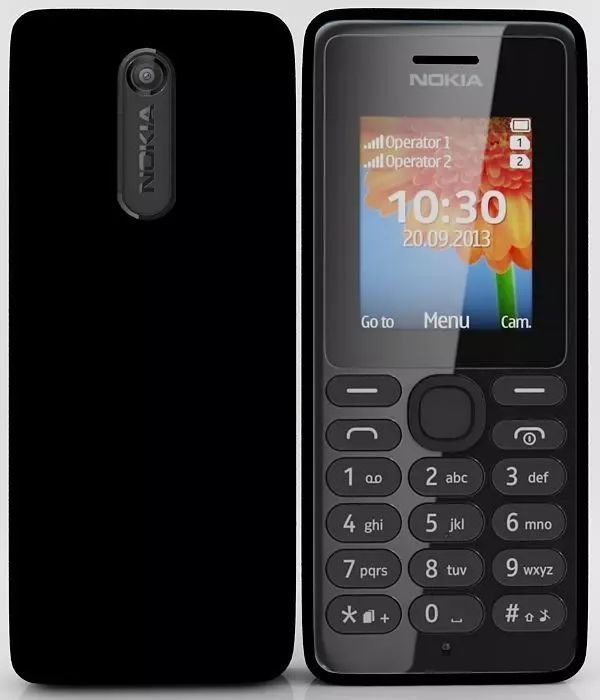 Nokia 108 dual sim Black 3D model_0