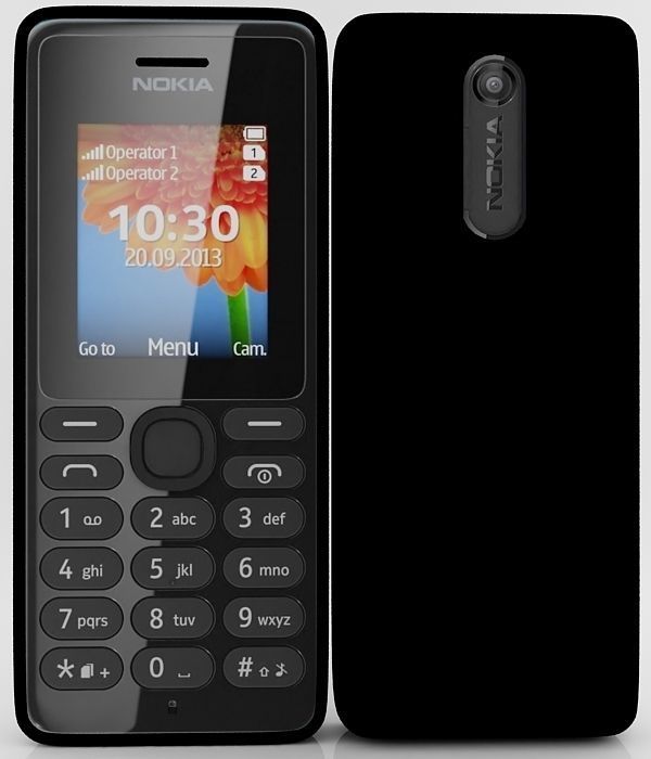 Nokia 108 dual sim Black 3D model_2