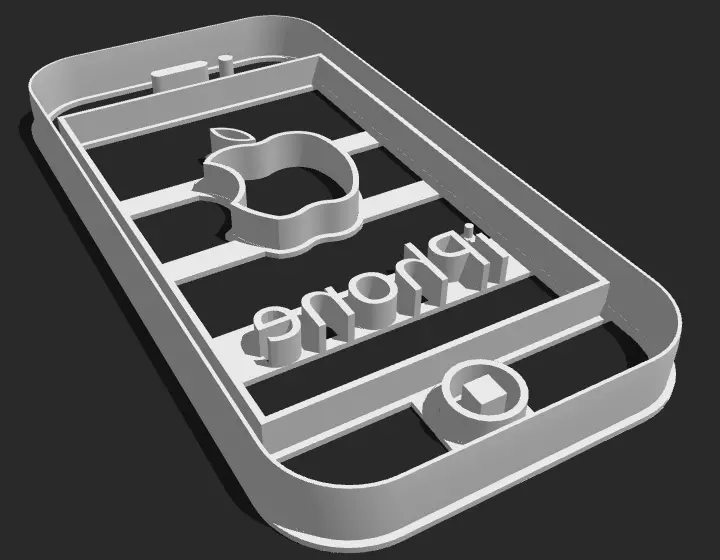 Iphone Cookie Cutter 3D print model_0