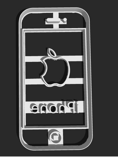 Iphone Cookie Cutter 3D print model_1
