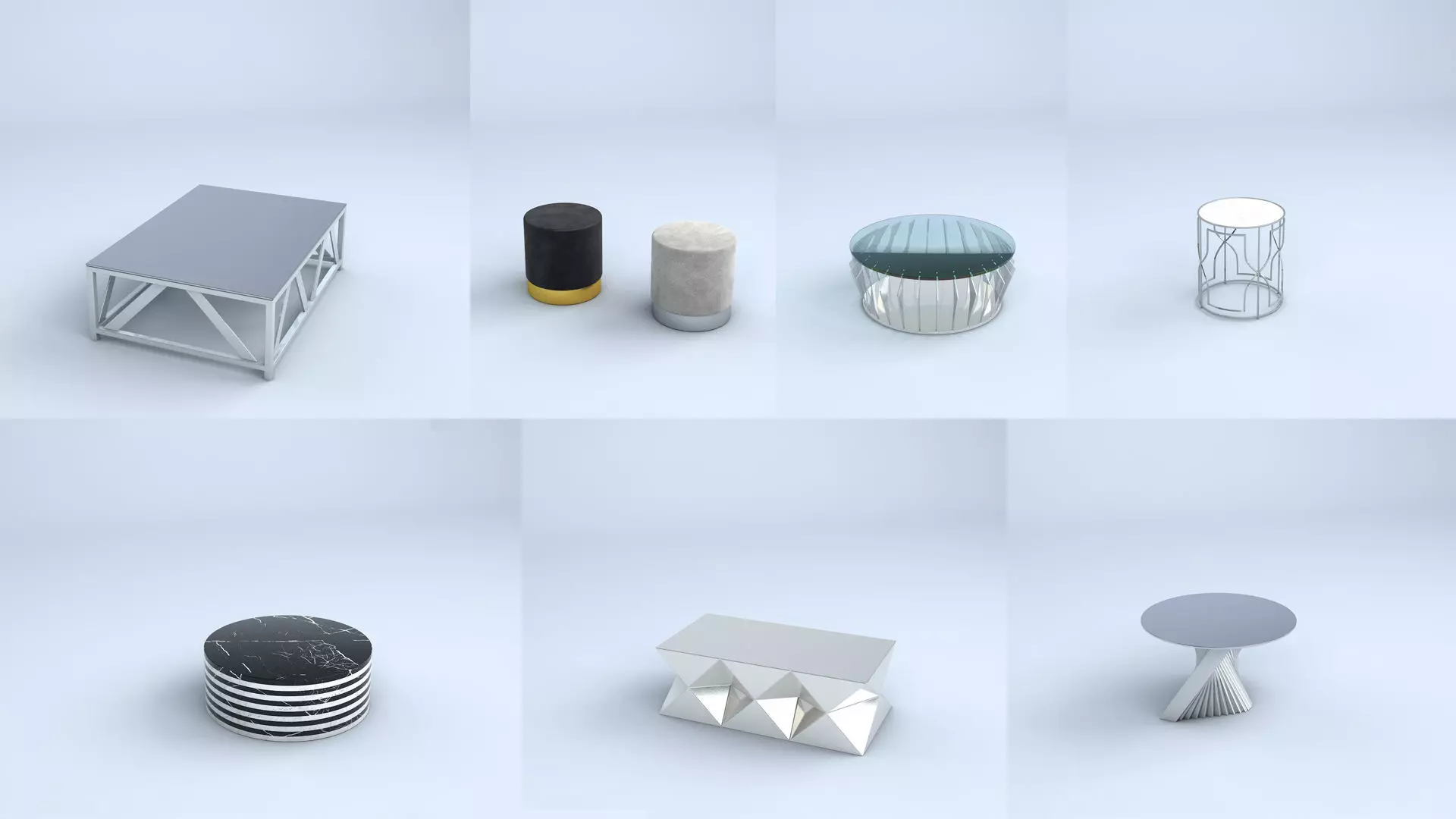 Luxury Coffee Table Collection 2 3D model_0