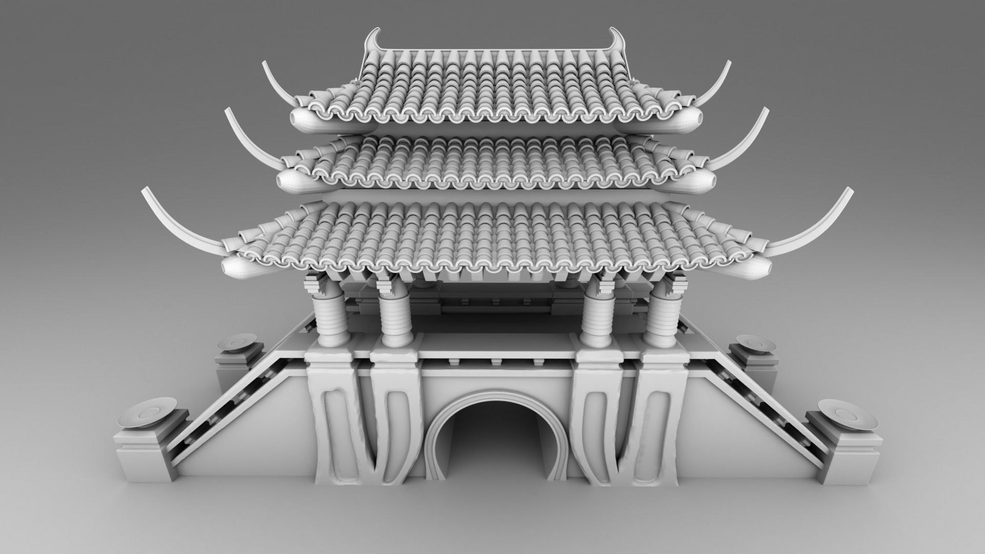 Part 2 - Chinese traditional house 11-17 and 29 3D print model_8