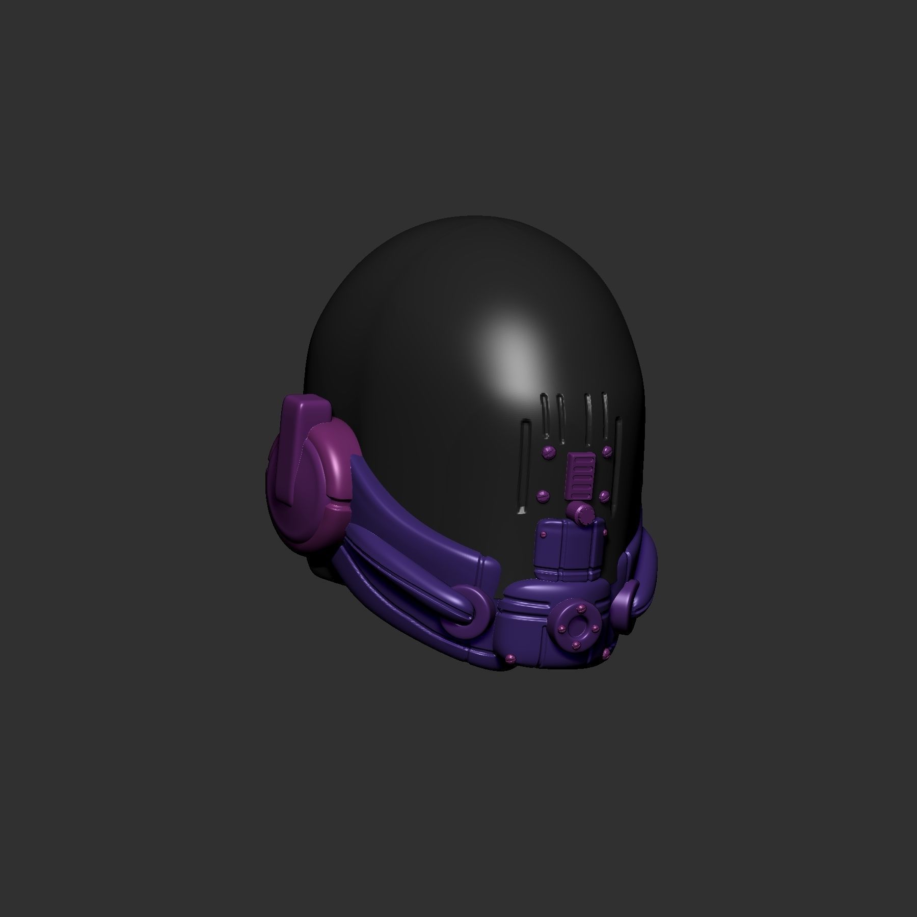 helmet high poly sculpt 3d printable ver 7 3D model 3D model_3