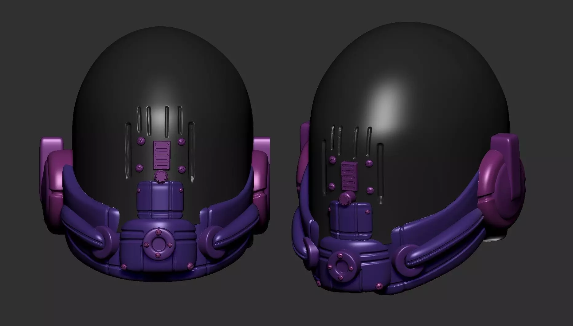 helmet high poly sculpt 3d printable ver 7 3D model 3D model_0