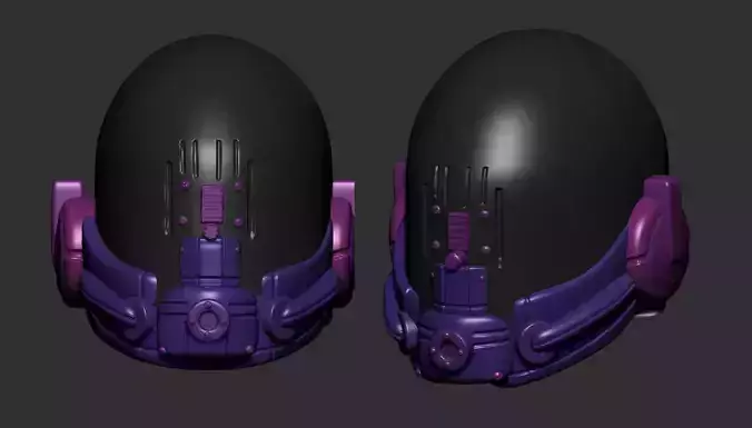 helmet high poly sculpt 3d printable ver 7 3D model