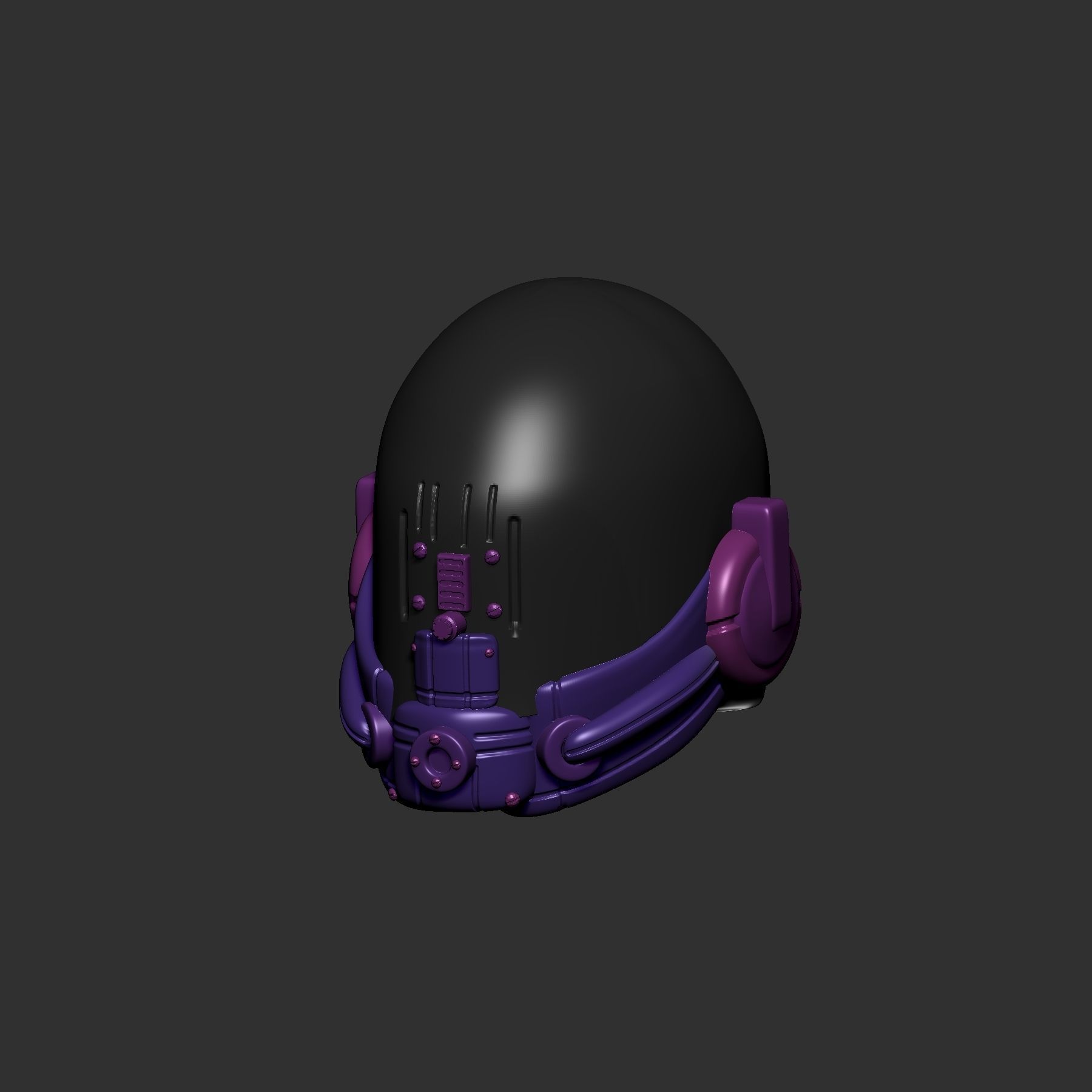 helmet high poly sculpt 3d printable ver 7 3D model 3D model_2