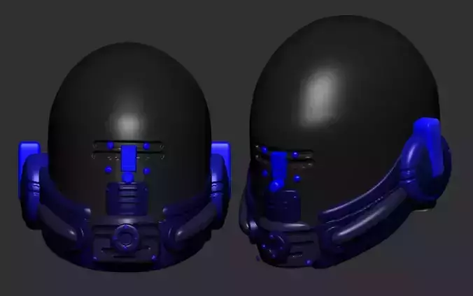 helmet high poly sculpt 3d printable ver 7 3D model
